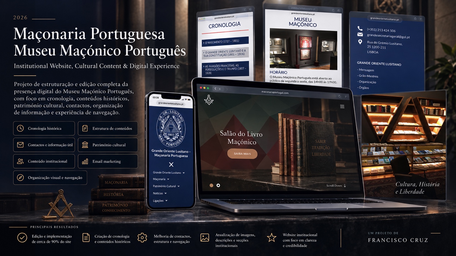 Banner aprovado: Maçonaria Portuguesa — Museu Maçónico Português, 2026.